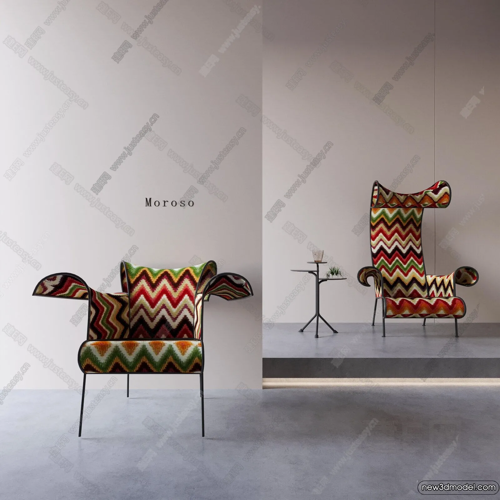 Leisure Chairs - 3D Furniture Models for Interior - 023