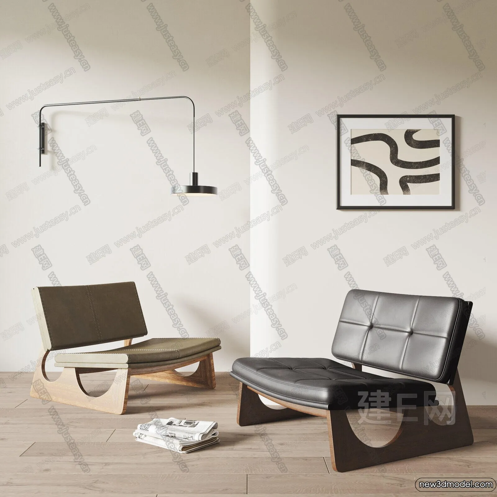Leisure Chairs - 3D Furniture Models for Interior - 028