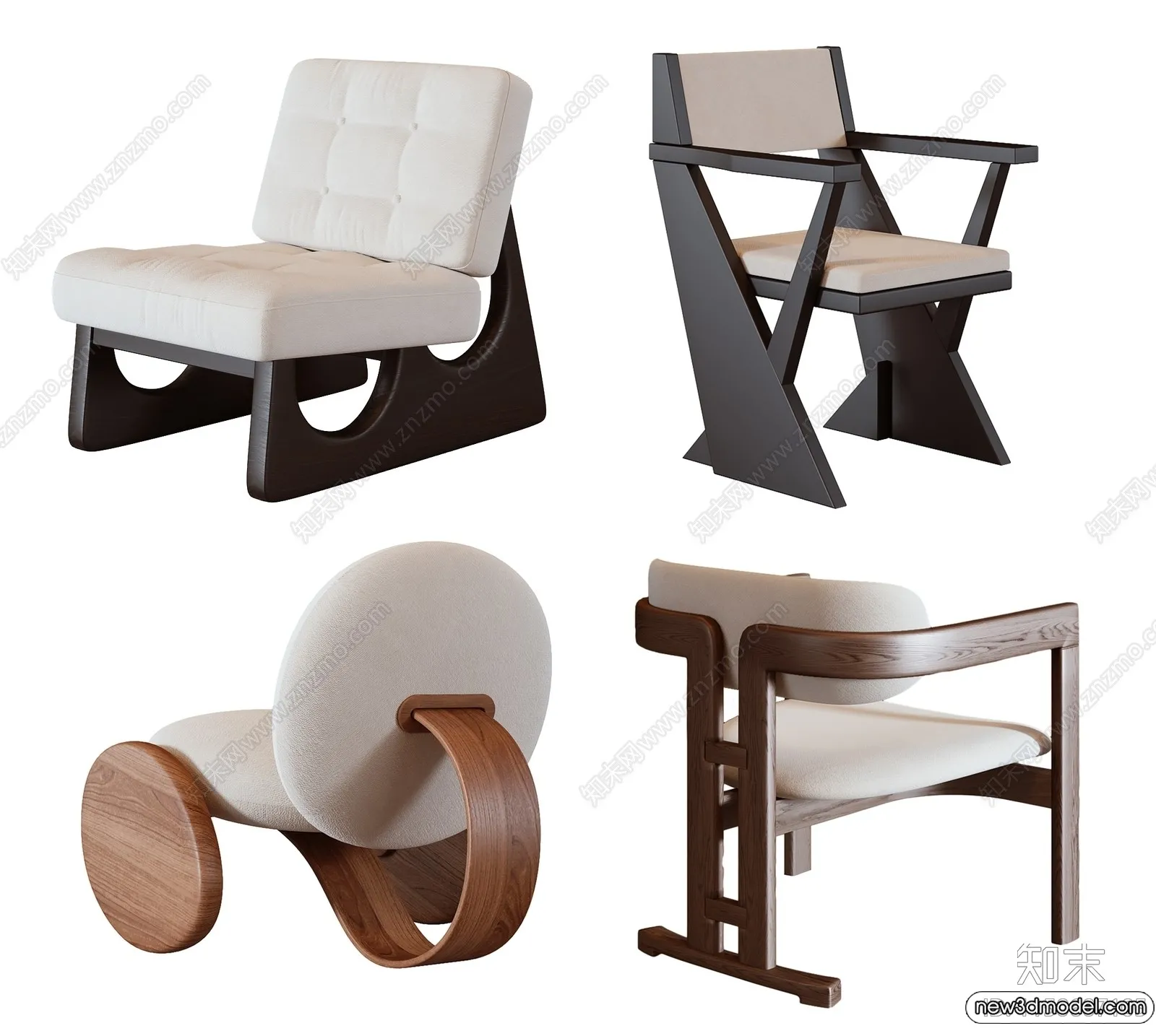 Leisure Chairs - 3D Furniture Models for Interior - 030