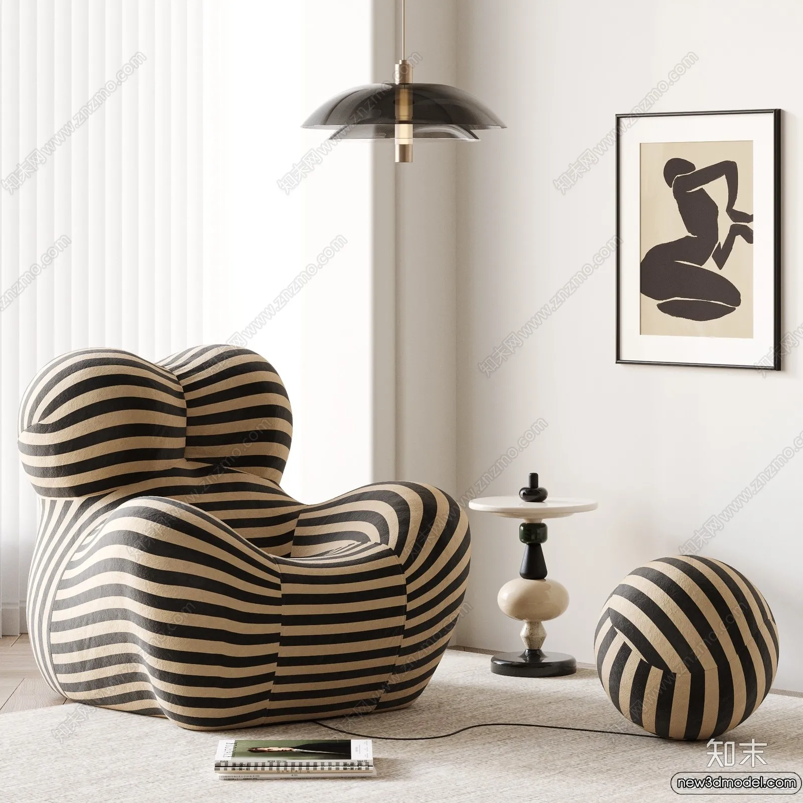 Leisure Chairs - 3D Furniture Models for Interior - 032