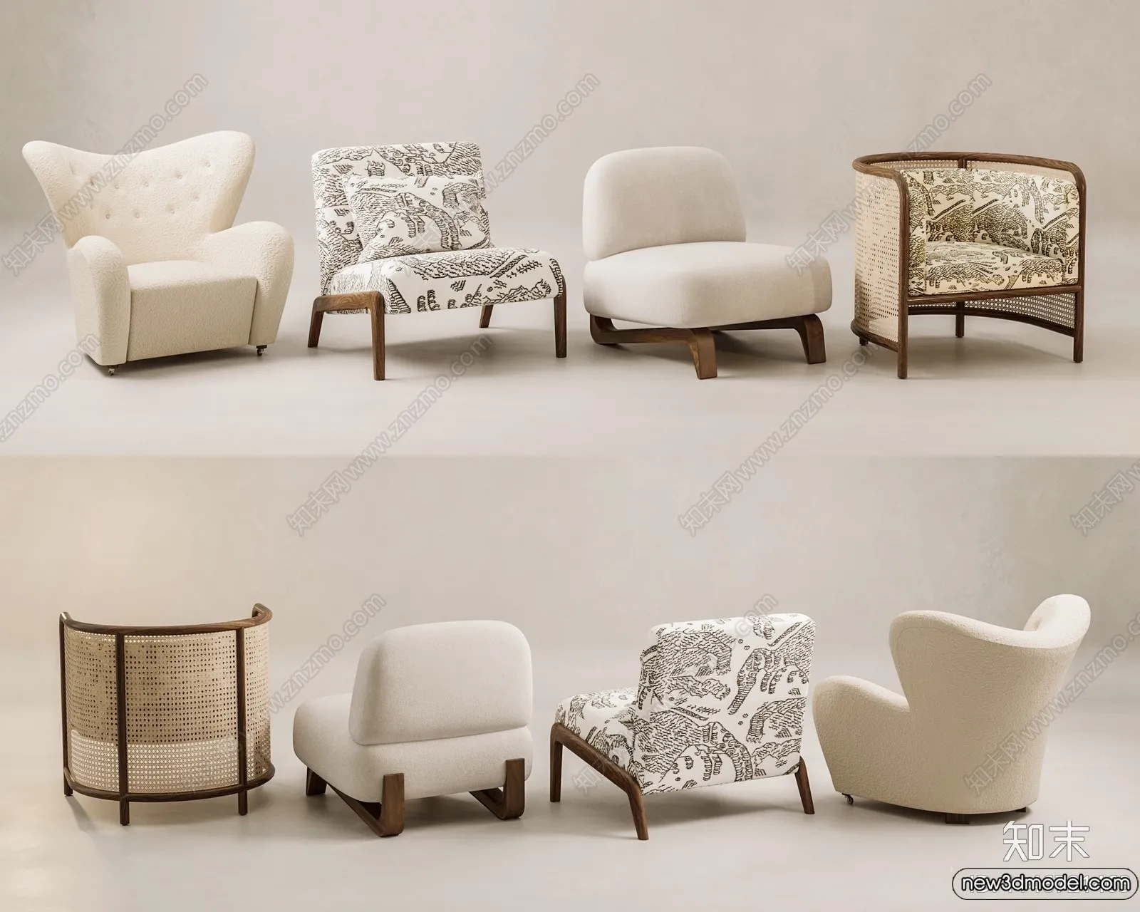 Leisure Chairs - 3D Furniture Models for Interior - 042