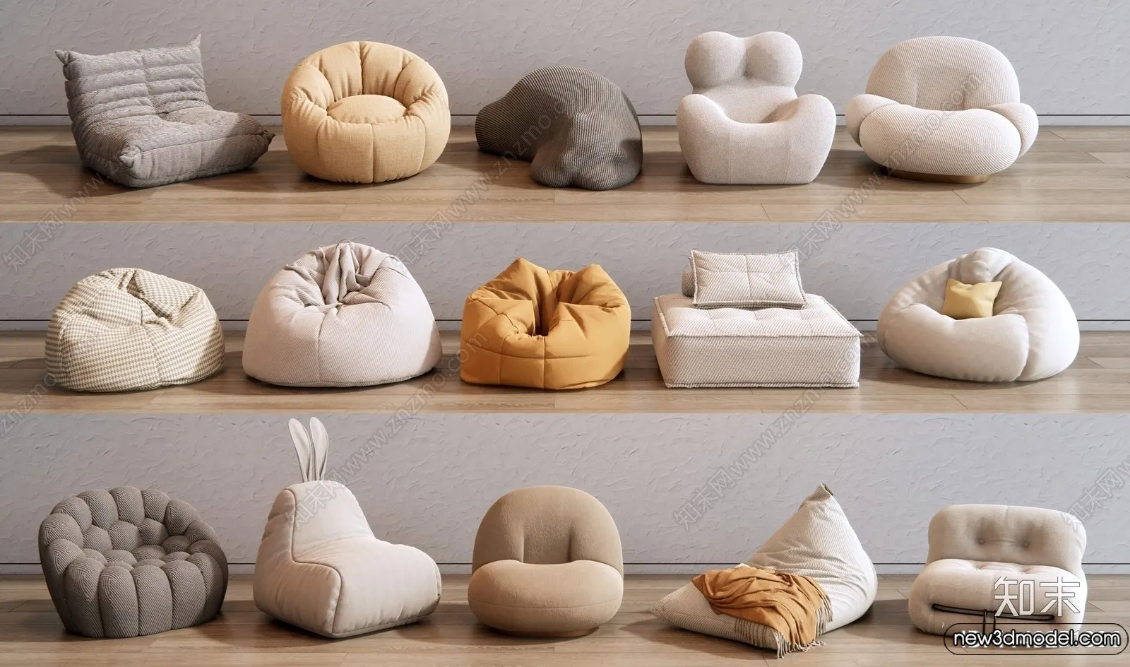 Leisure Chairs - 3D Furniture Models for Interior - 046