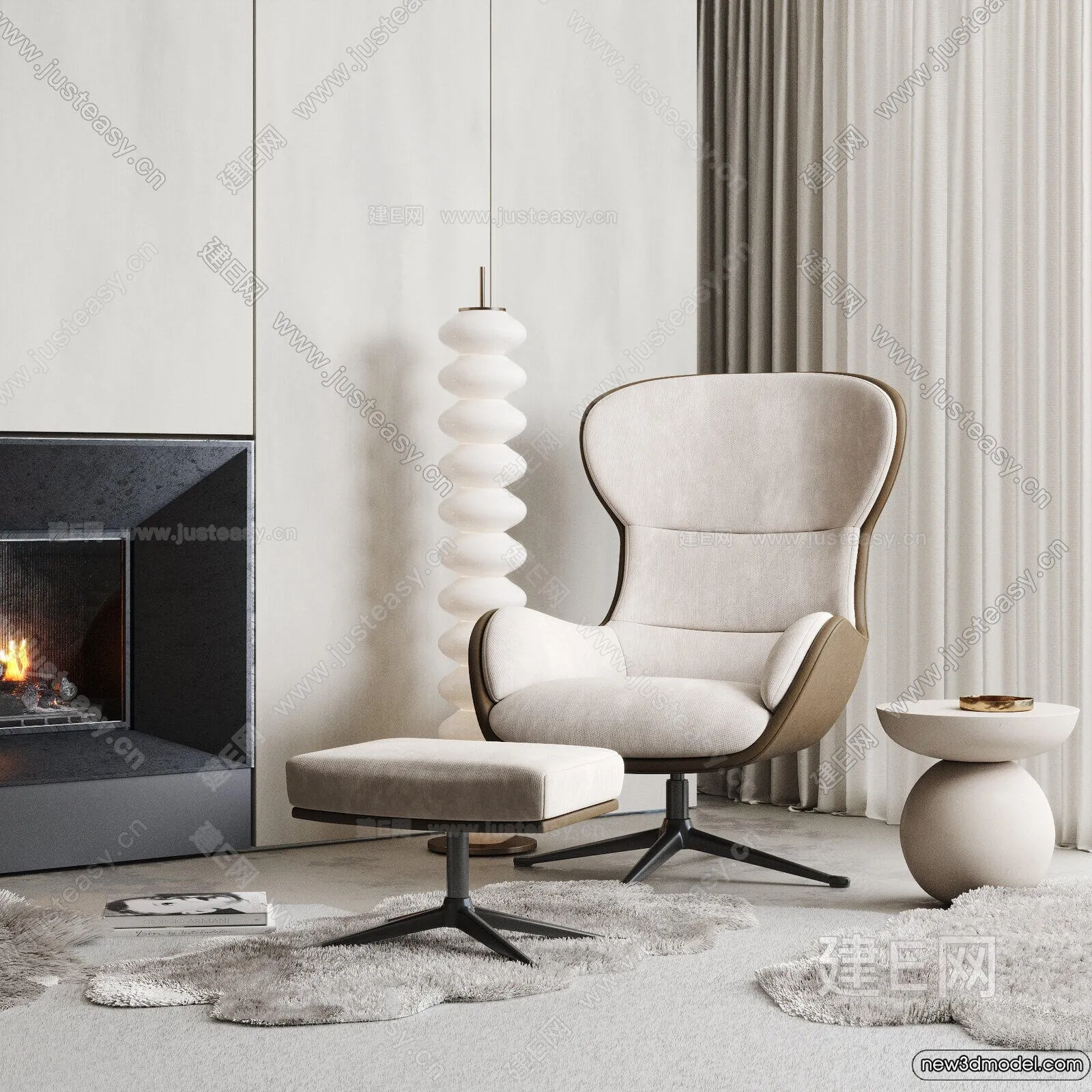 Leisure Chairs - 3D Furniture Models for Interior - 058