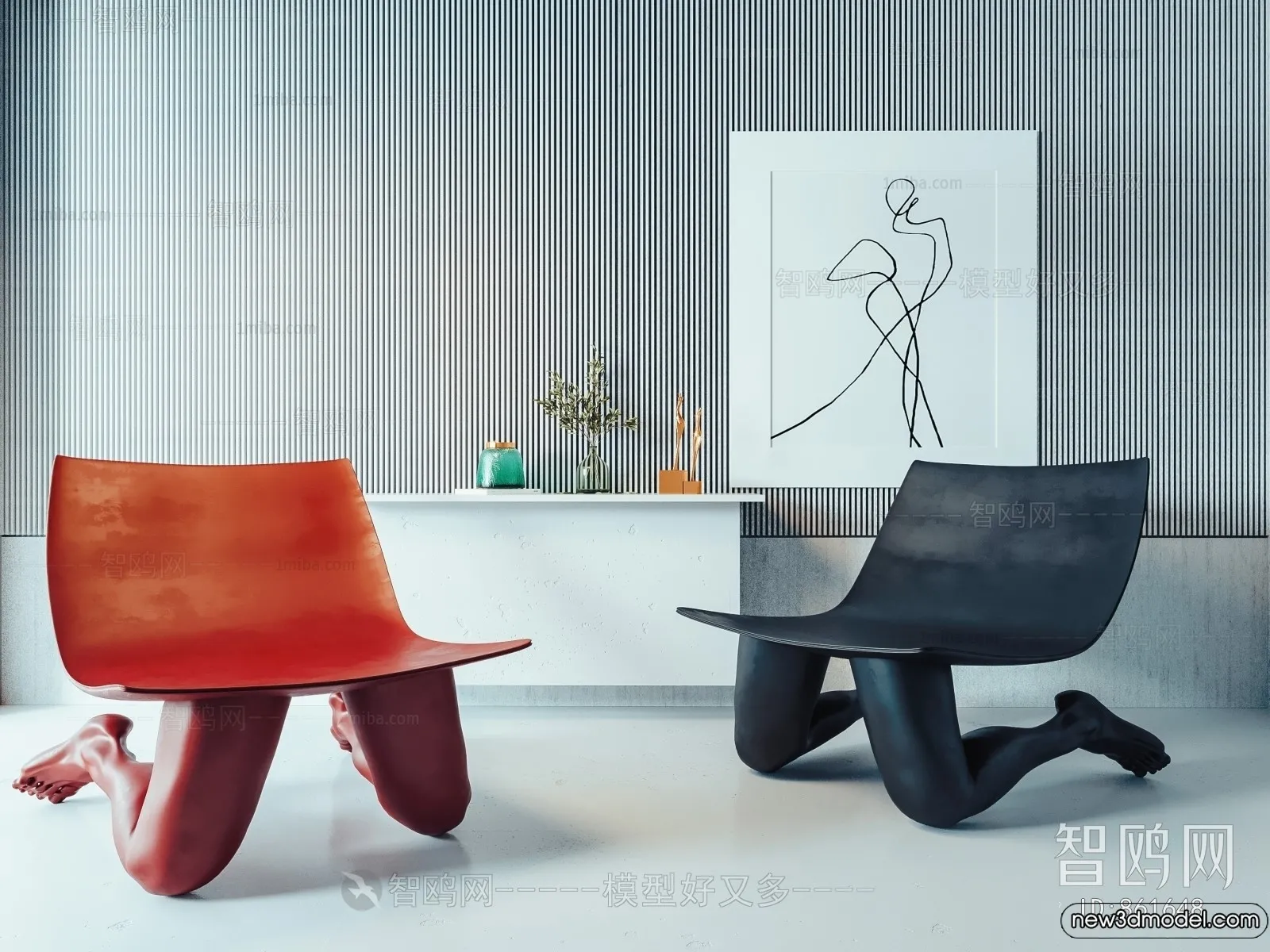 Leisure Chairs - 3D Furniture Models for Interior - 069