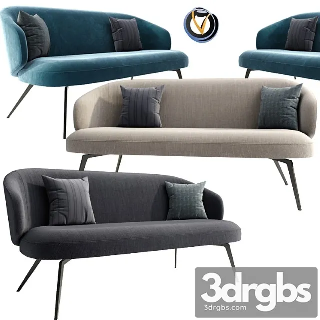 Lema bice living furniture occasional sofa 2 3D Model Free