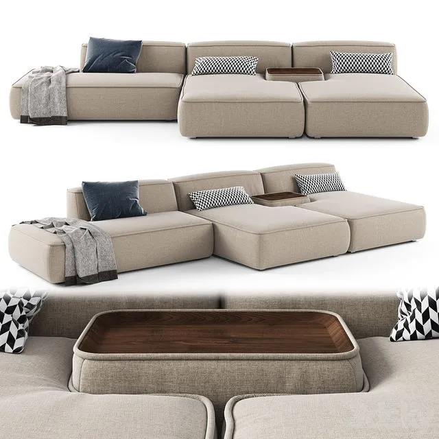 Lema CLOUD Sectional sofa_02 3D Model