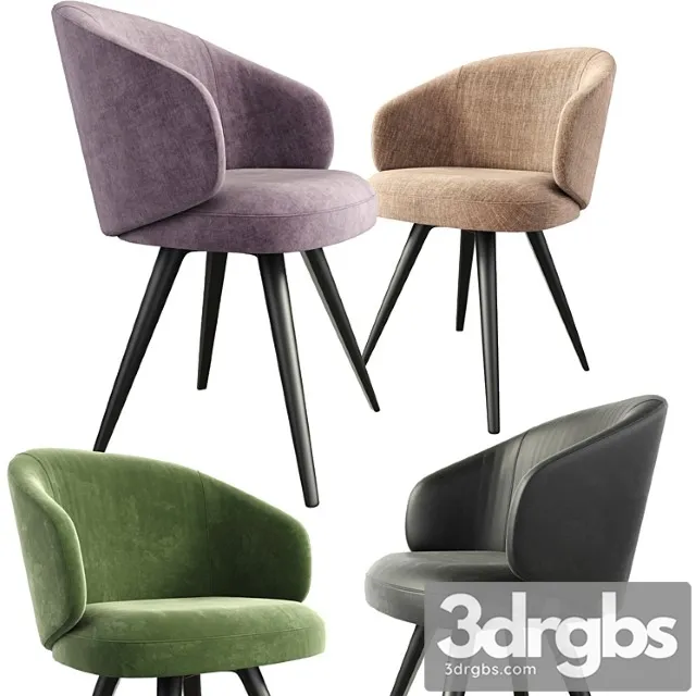 Lema dining chair with solid base 2 3D Model Free