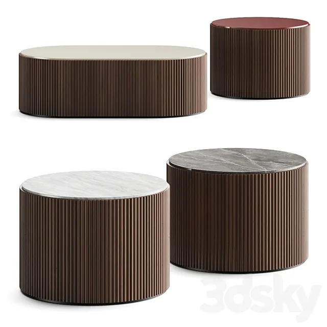 Lema Drum Coffee Tables 3D Model
