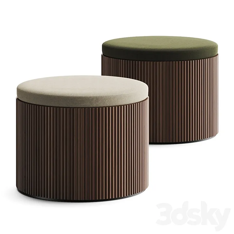 Lema Drum Pouf 3D Model Free