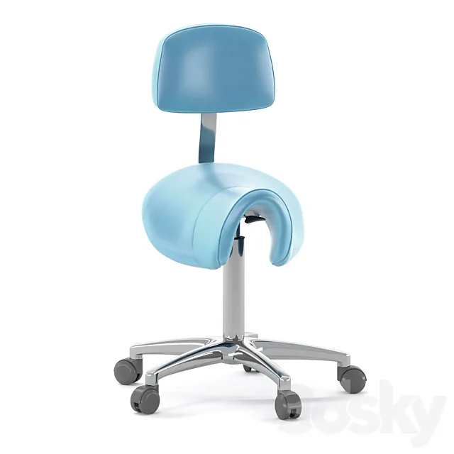 Lemi Group 052 S Hairdresser's stool on wheels 3D Model