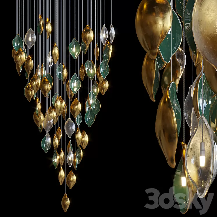 Lemon Hanging Arrangement - Vargov® Design 3D Model Free