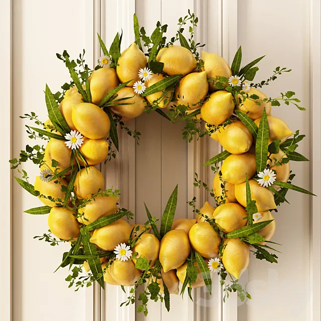 Lemon wreath 3D Model