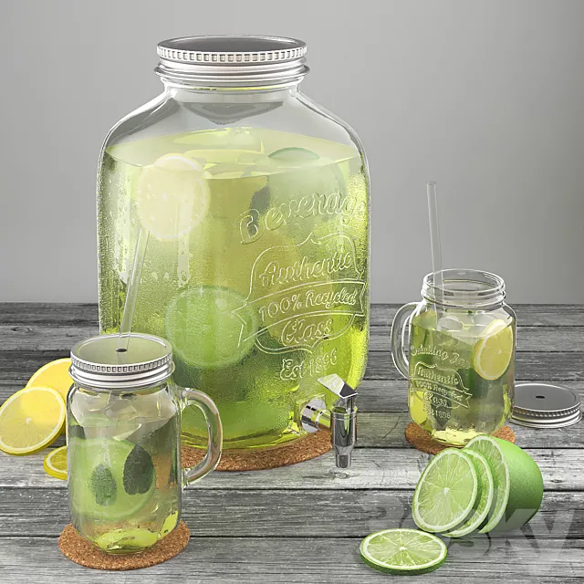 Lemonade lime-lemon 3D Model