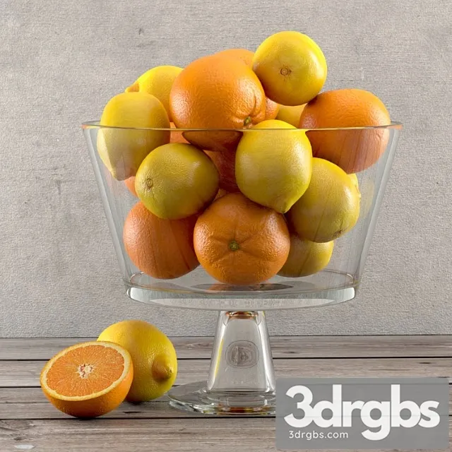 Lemons and oranges 3D Model Free
