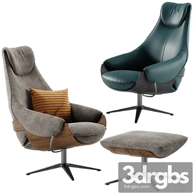 Leolux cream armchair