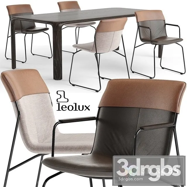 Leolux Ditte Chair Set 3D Model Free