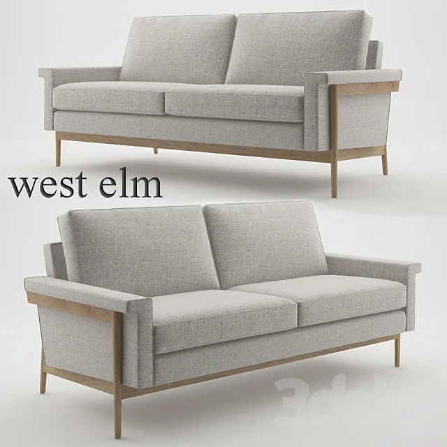 Leon Wood Frame Loveseat (68 