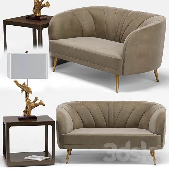 Leone. Saltaire Lamp. Robin Cube End Table 3DModel