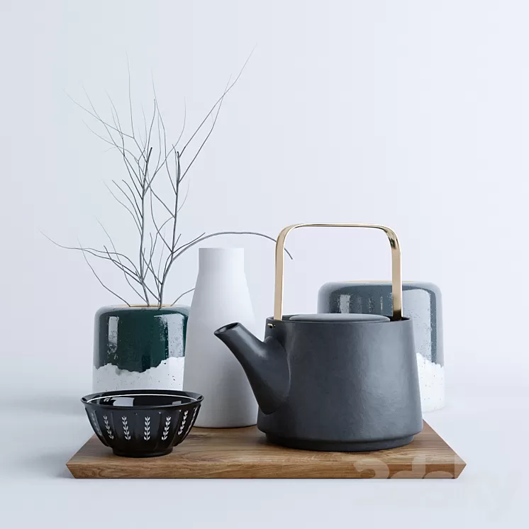 Lerinder Twocan Decor Set 3D Model