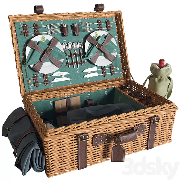 " ""Les Jardins de la Comtesse"" picnic set (vray NEXT)" 3D Model