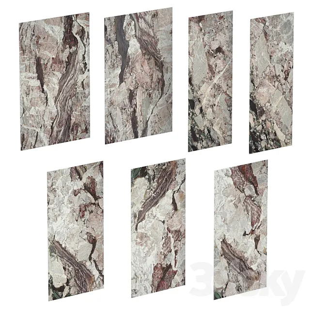 Les Quatre Saisons marble slabs 3D Model