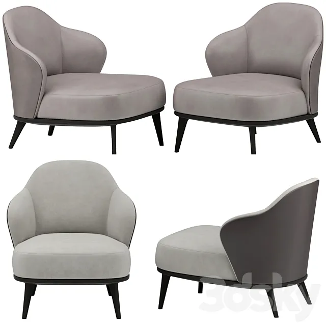 Leslie armchair minotti 3D Model