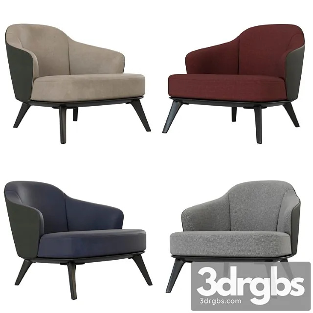 Leslie armchair minotti_2 3D Model Free