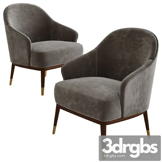 Leslie armchairs by minotti 3D Model Free