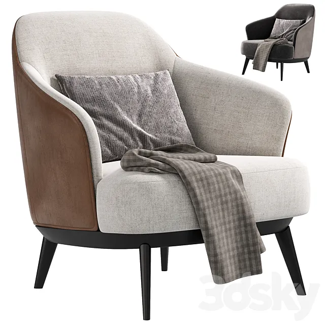 LESLIE ARMCHAIRS By Minotti armchairs 3D Model