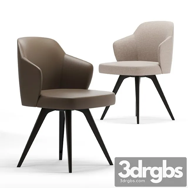 Leslie Dining Chair Minotti 3D Model Free