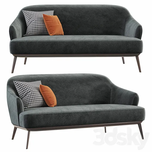 Leslie sofa by Minotti 3D Model