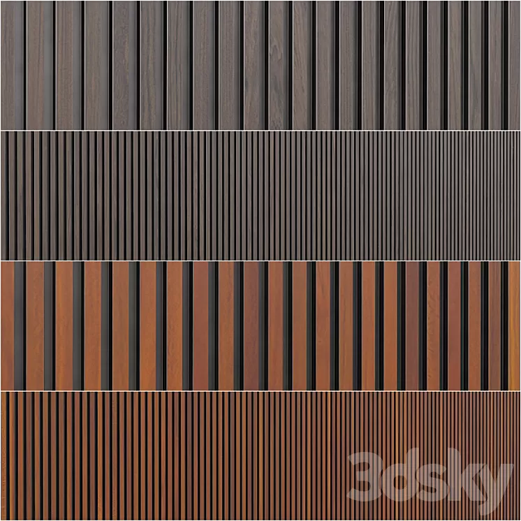 Leto - Parallelo wall panels 3D Model