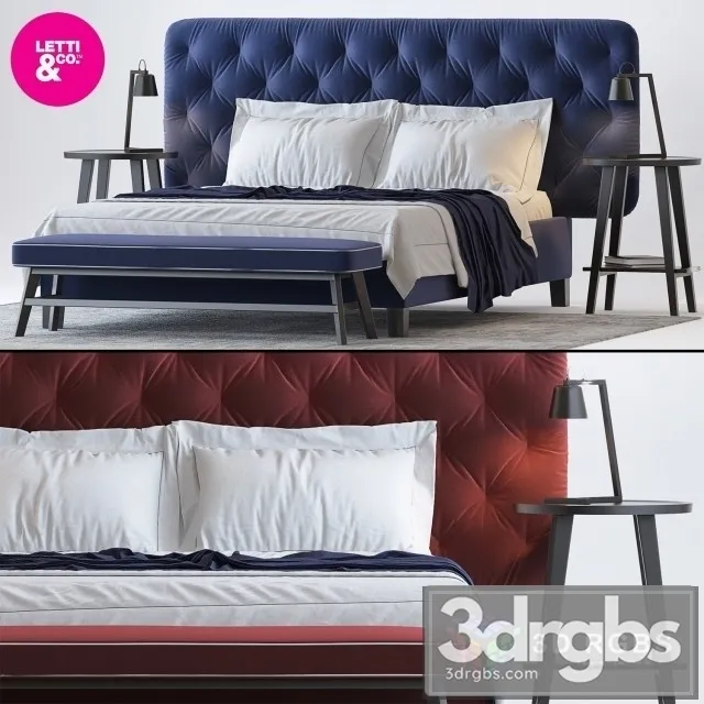 Letti Co Cookie Bed 3D Model Free