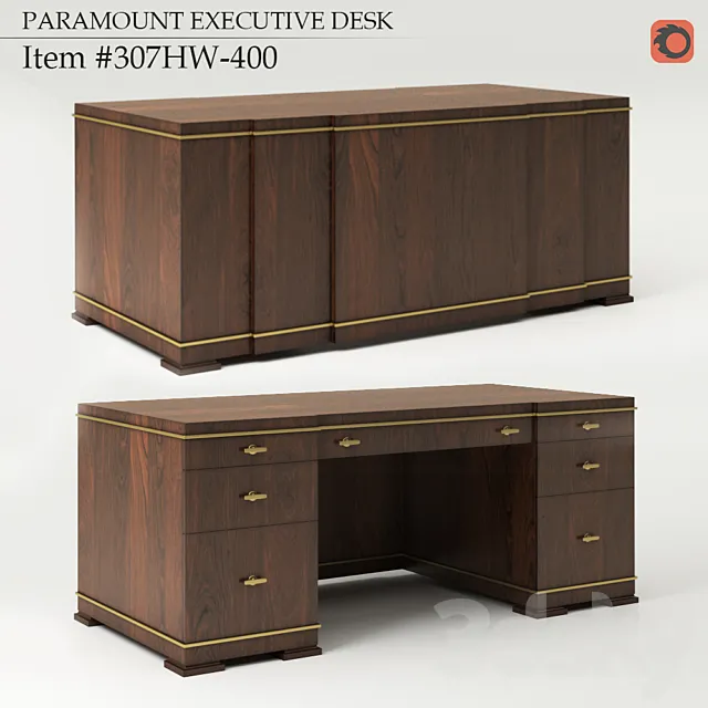 Lexington - Paramount Executive Desk 3D Model