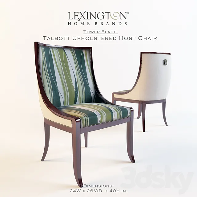 Lexington Talbott Upholstered Host Chair 3D Model