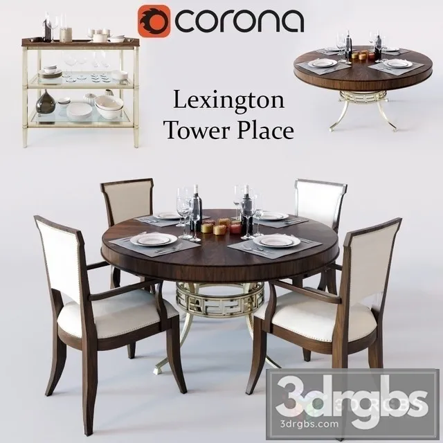 Lexington Tower Place Table and Chair 3D Model Free