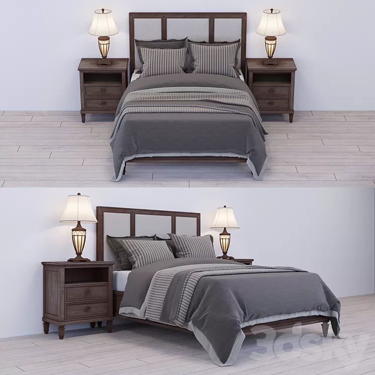 Lexington - Vintage Bed Set-2 3D Model