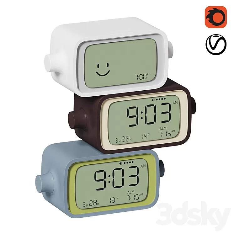 Lexon Dreamtime Alarm Clock 3D Model