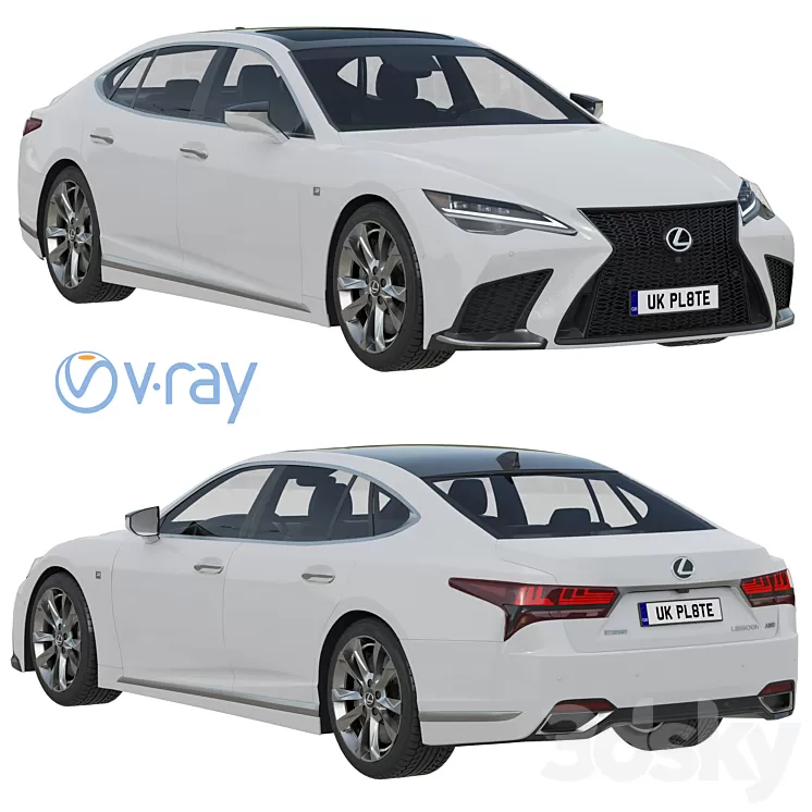 LEXUS LS F-Sport 2022 3D Model Free
