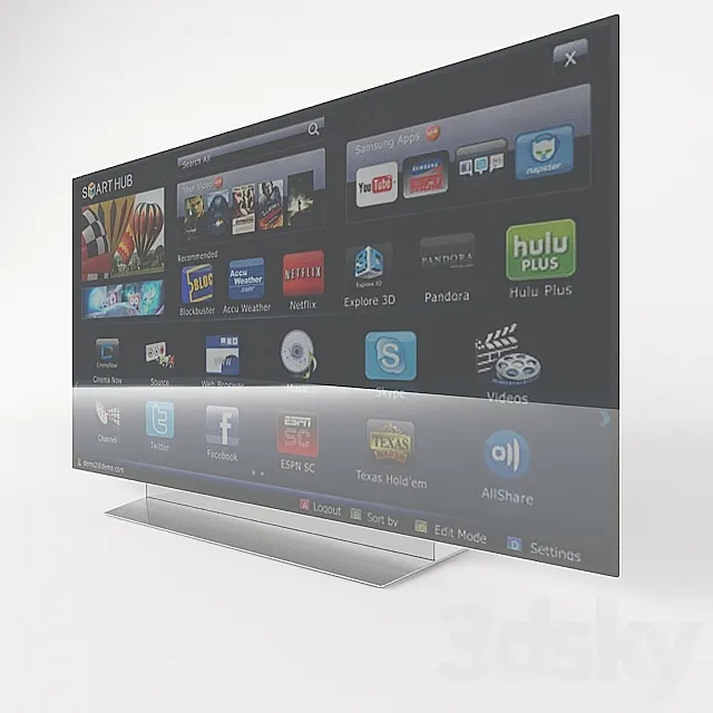 LG 55 OMLED TV 3D Model