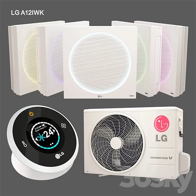 LG Artcool Stylist Inverter V LG A12IWK 3D Model