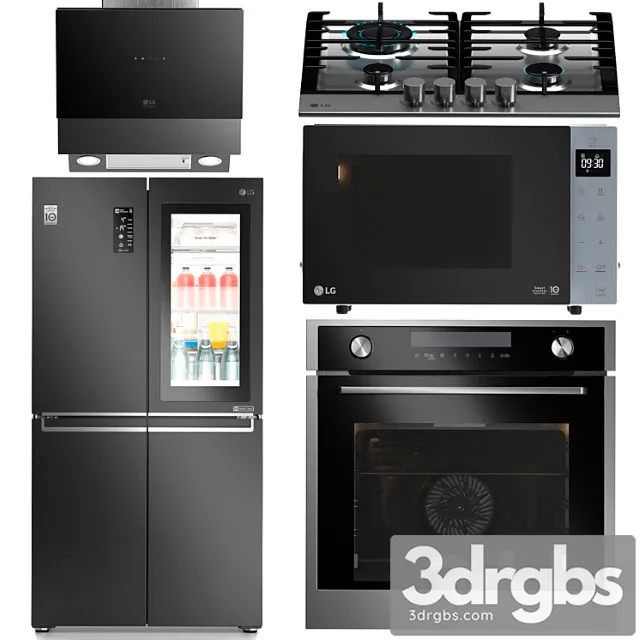 LG Kitchen Appliance Set 3 3D Model Free