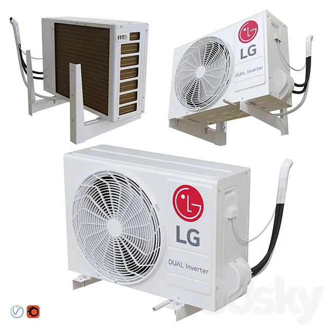LG - P12SP (external air conditioning unit) 3DModel