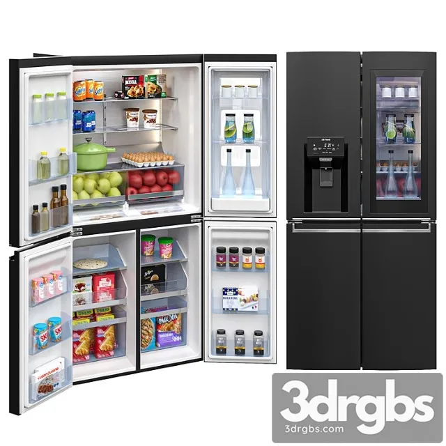 Lg refrigerators gf-d706mbl 2 3D Model Free