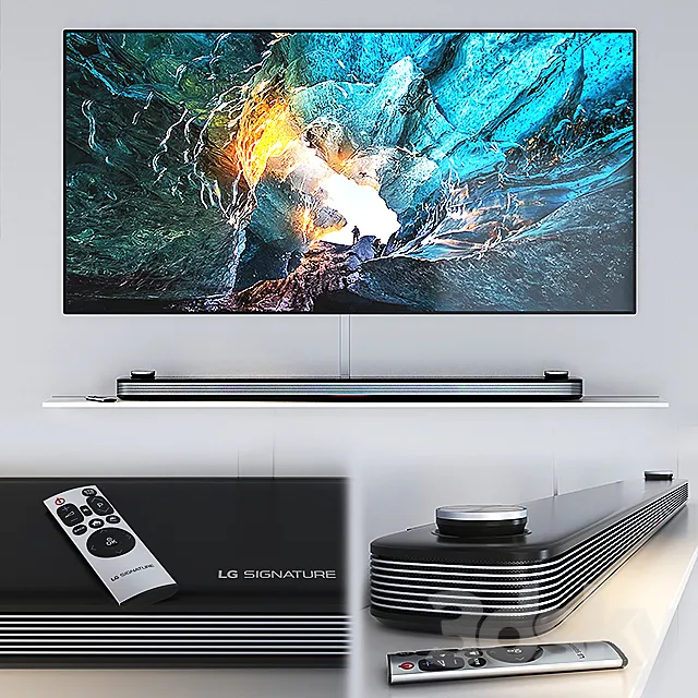 LG SIGNATURE Wallpapper OLED 4K TV 3DModel