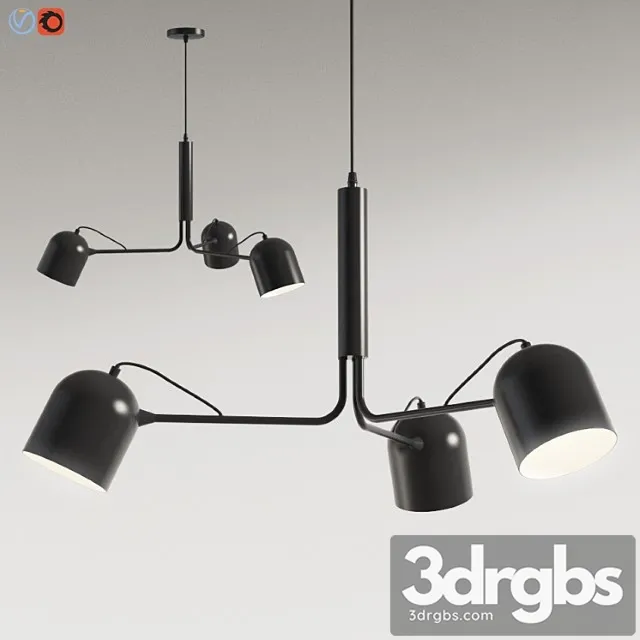 Liang Pendant Lamp Metal Black 3D Model Free