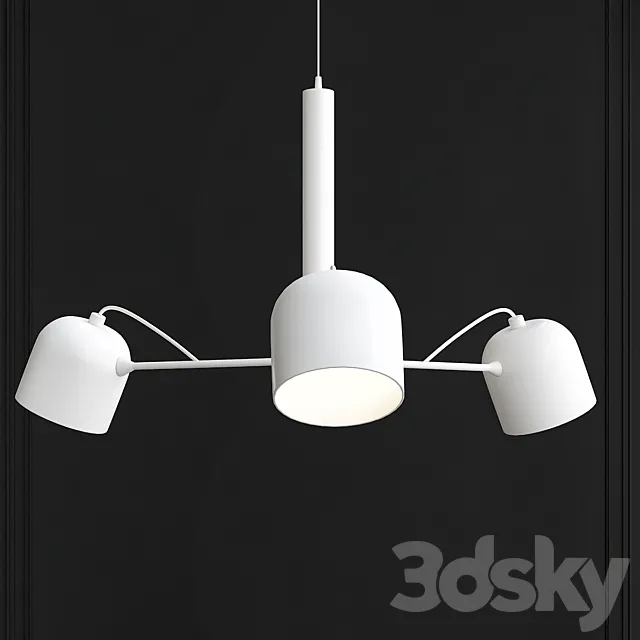 Liang pendant lamp metal white 3D Model