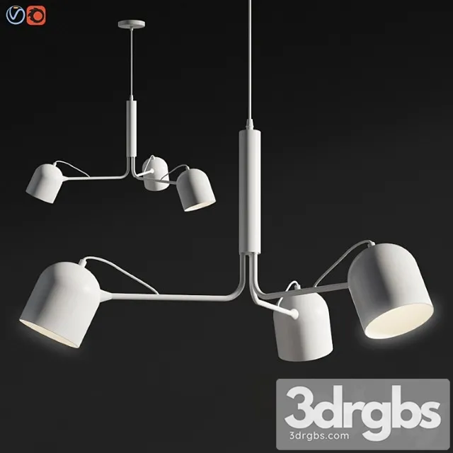 Liang pendant lamp metal white 3D Model Free