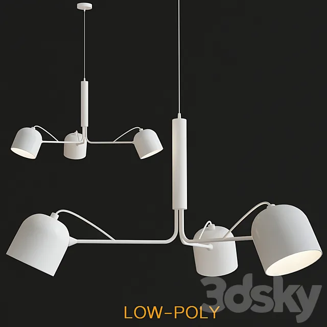 Liang pendant lamp metal white 3D Model