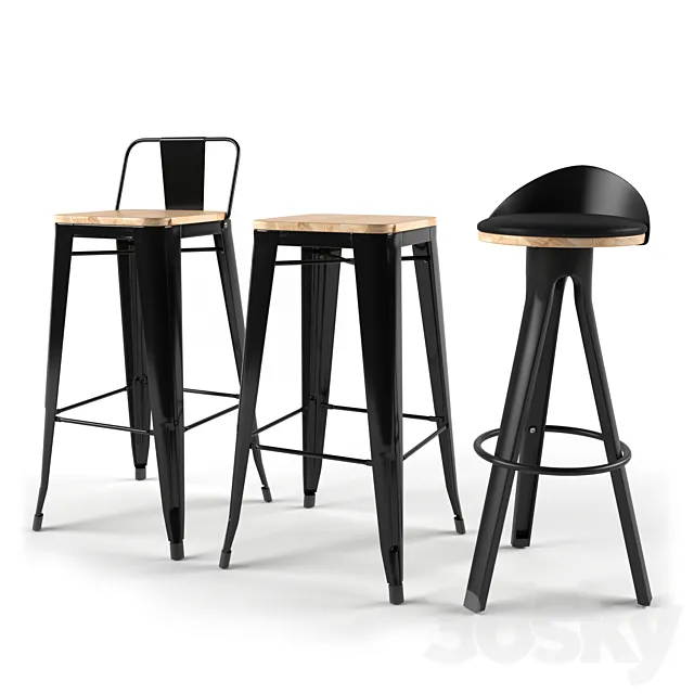 Libra and tolix bar stool 3DModel